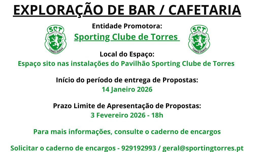 Concurso Público para Exploração do Bar