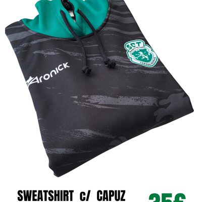 Sweatshirt Capuz Preta