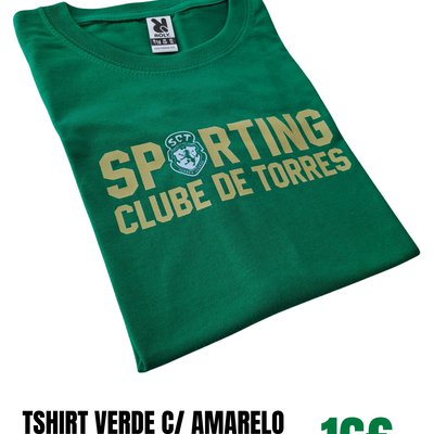 T-Shirt Verde c/ Amarelo - Adulto