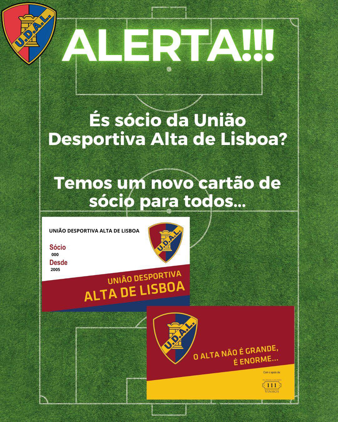 Novos Cartões de Sócio
