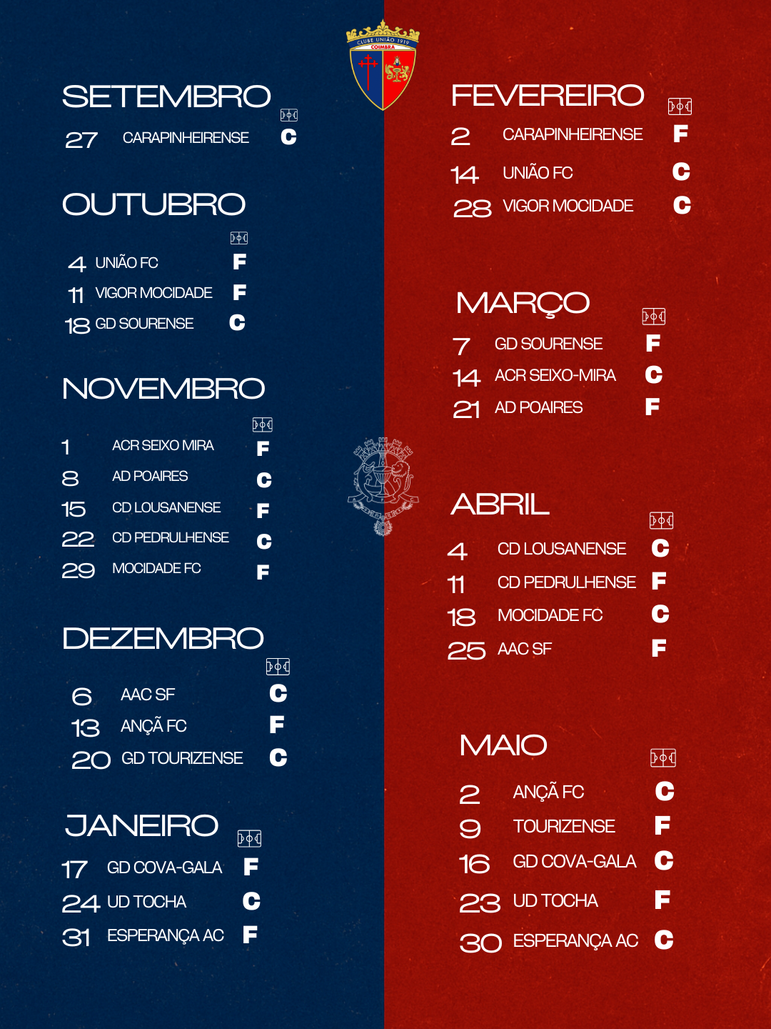Calendário da AFC Divisão de Elite 26/27