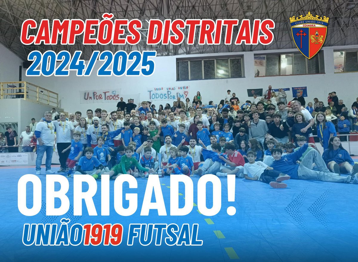 A equipa sénior masculina conquistou o título de Campeã Distrital da Divisão de Honra de futsal.