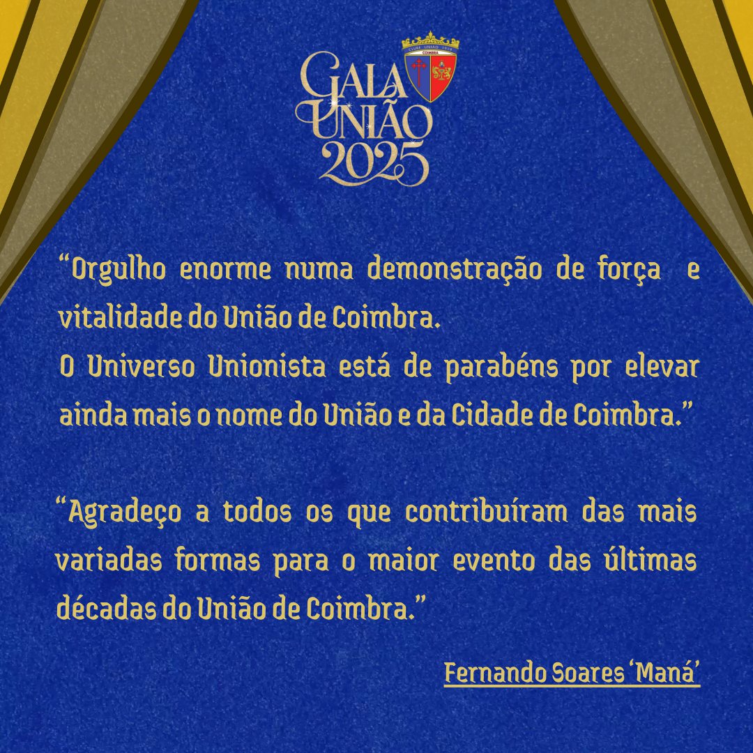 Gala União 2025: Celebrar o Passado, Inspirar o Futuro!