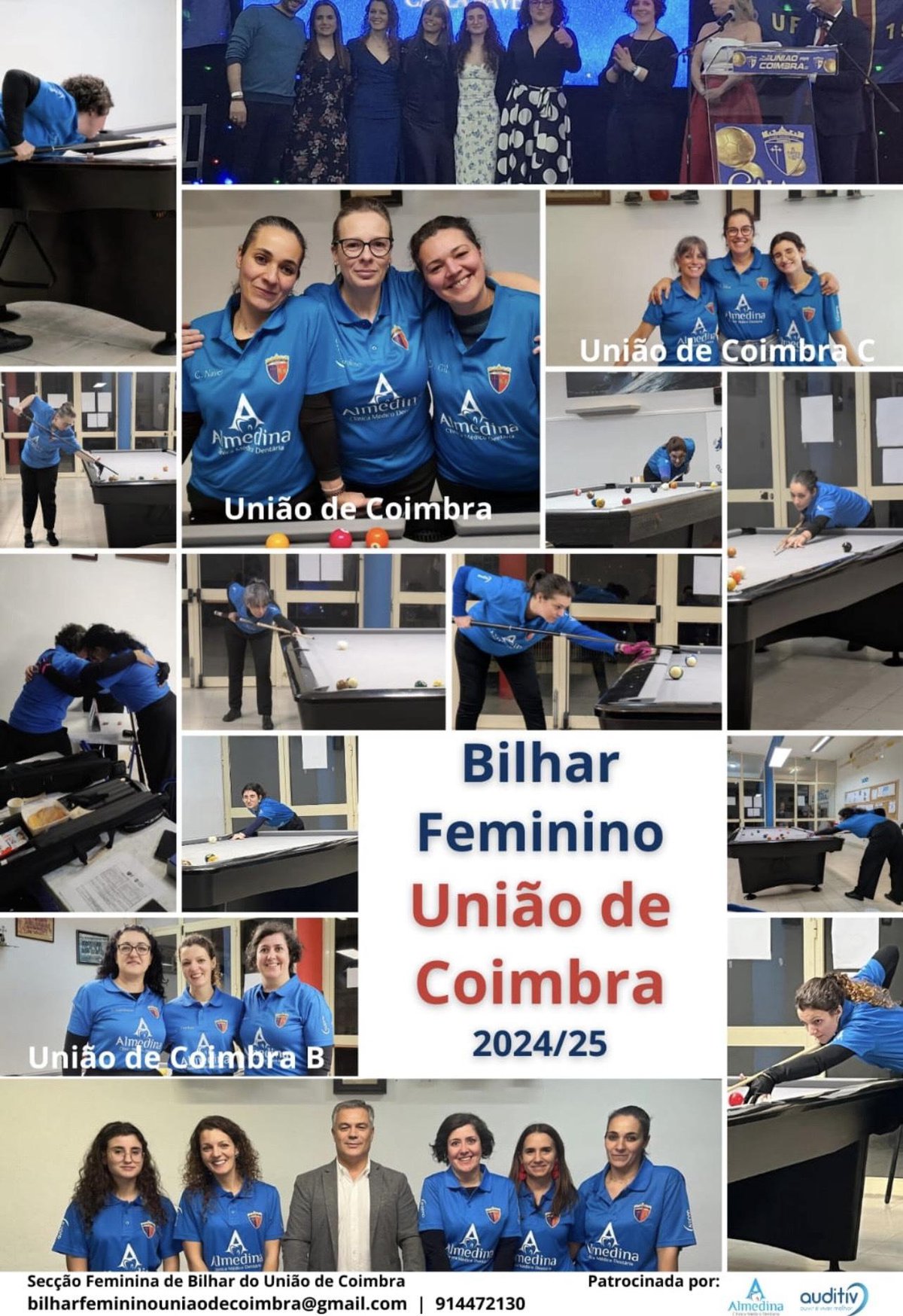 Equipa de bilhar feminina nas finais nacionais