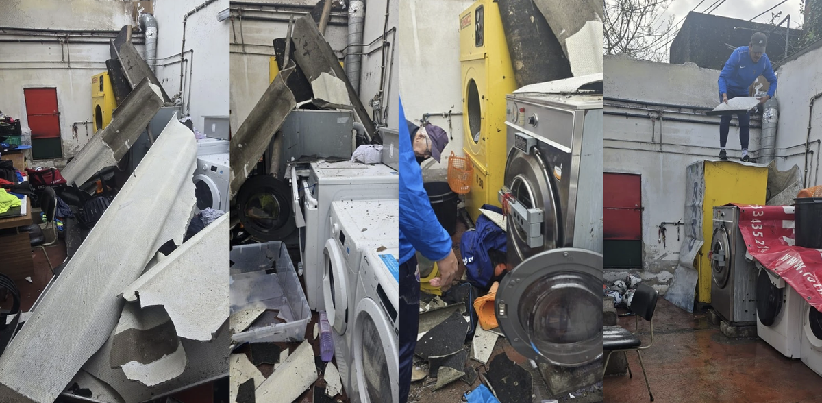 Tempestade Kristin causa danos no Campo da Arregaça