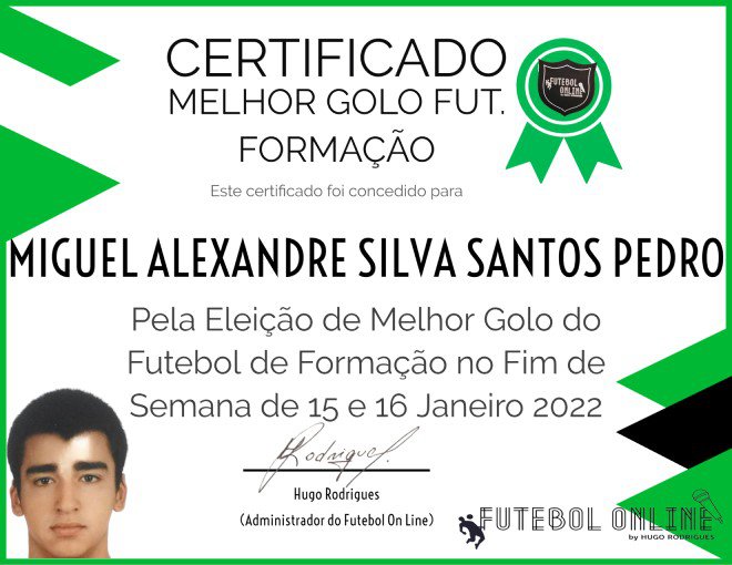 Melhor Golo - Formação