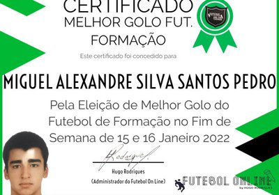 Melhor Golo - Formação