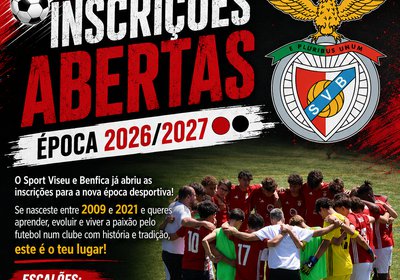 Inscrições Epoca 2026/2027