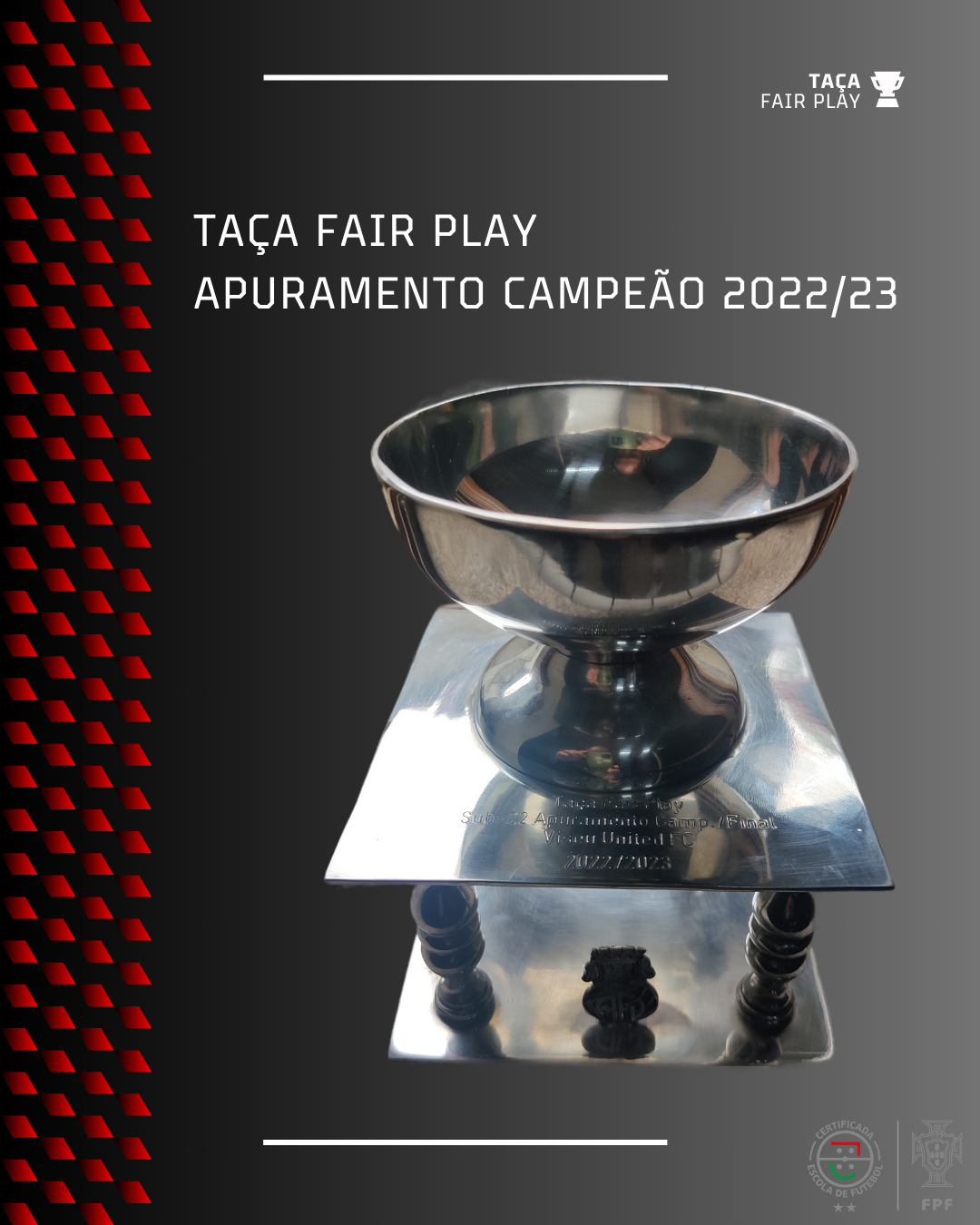 Viseu United recebe Taça Fairplay 2022-23 sub22