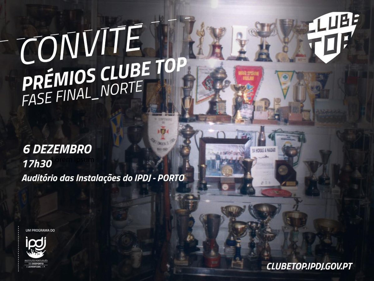 Convite- Prémios Clube Top. Fase Final Norte